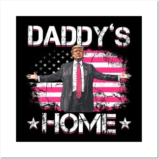 Funny Trump Pink Daddys Home Trump 2024 Posters and Art